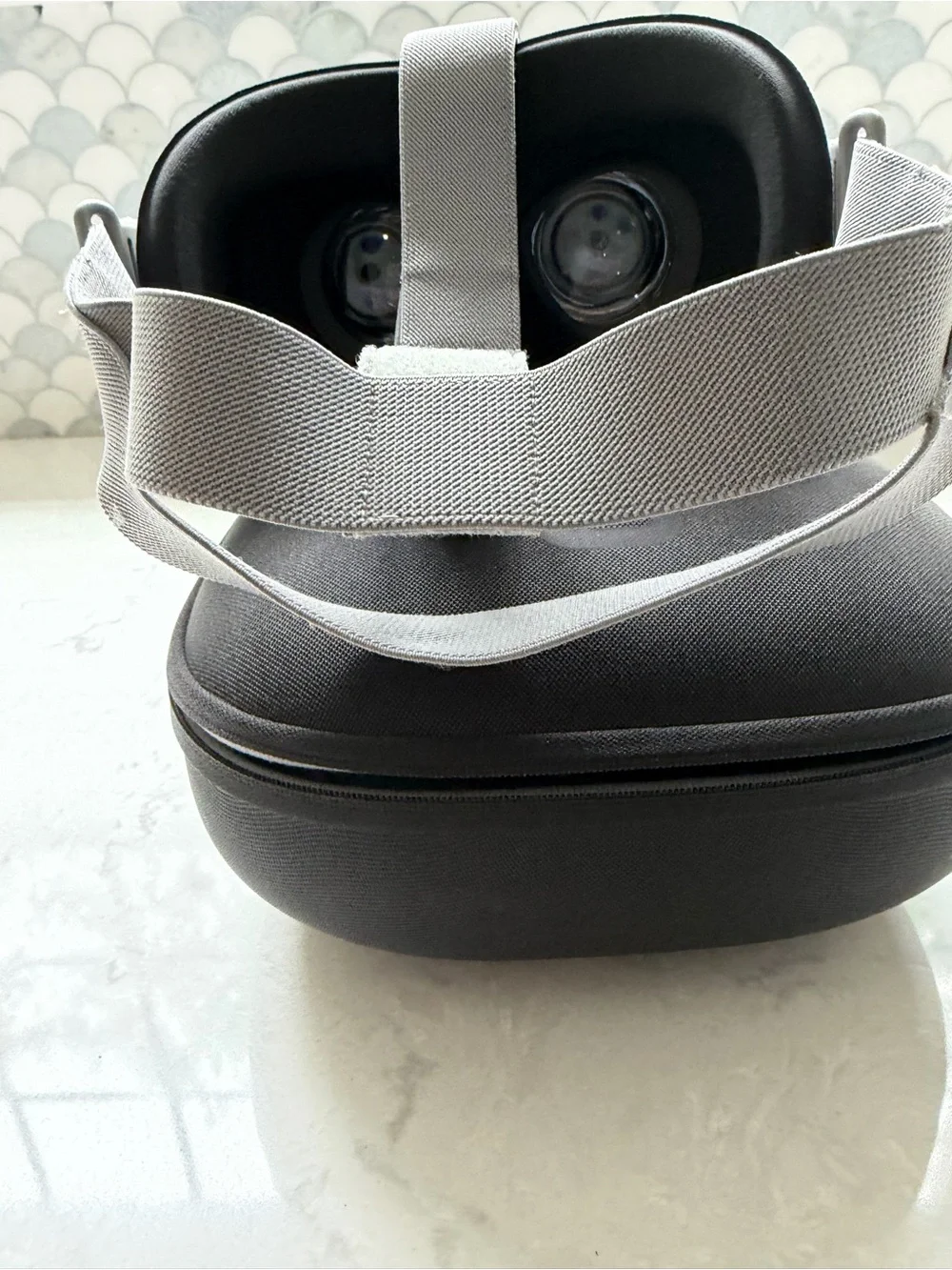 Oculus VR Headset in Light Gray with Black Case
